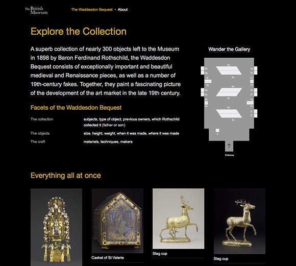 Screenshot of the home page