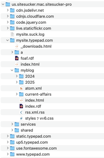 A screenshot of SiteSucker's Video settings